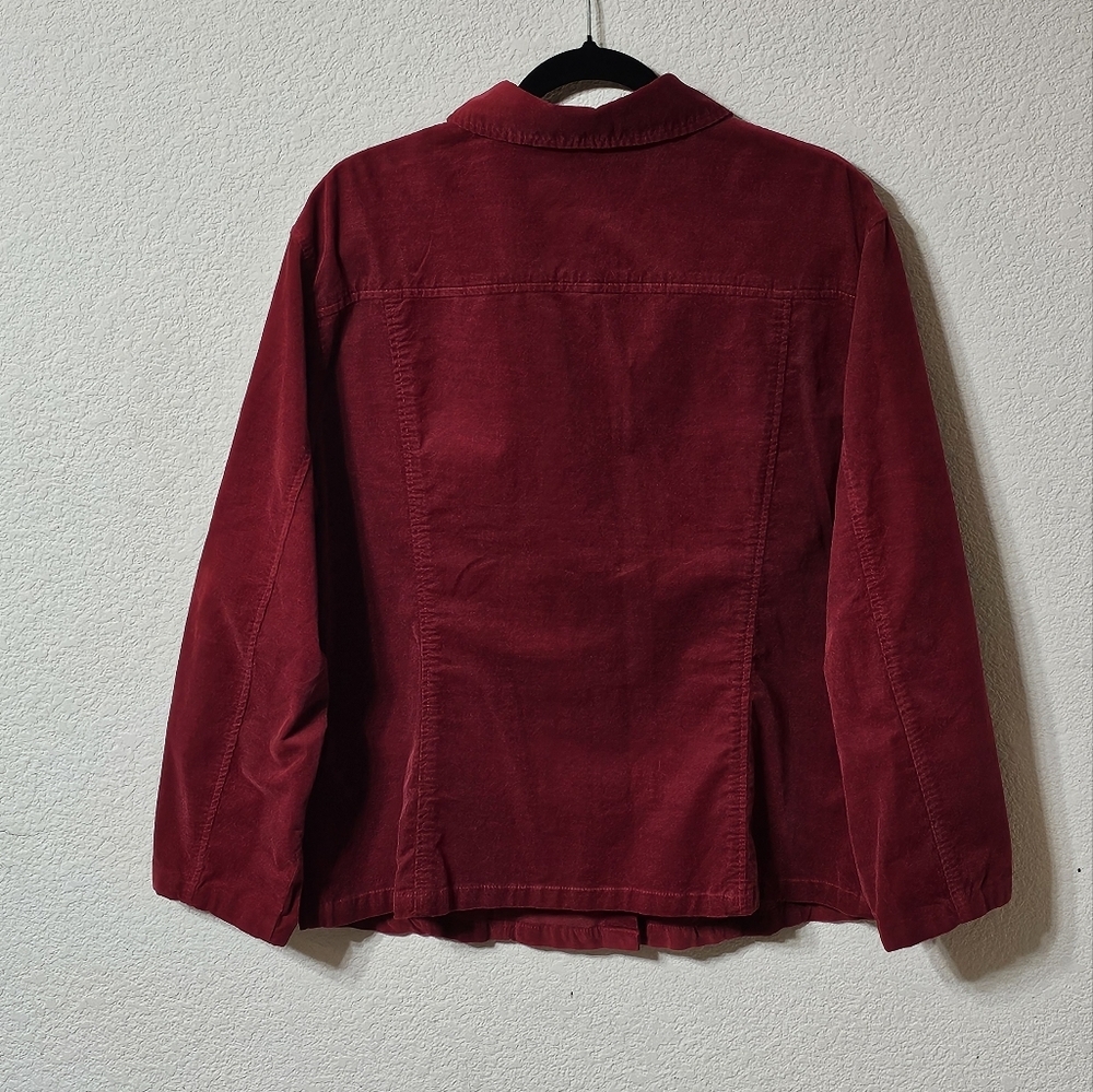 Additions By Chicos Jacket Womens 3 Button Up Long Sleeve w Pockets Corduroy - Picture 2 of 6